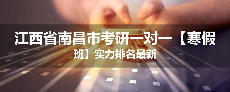 江西省南昌市考研一对一【寒假班】实力排名最新