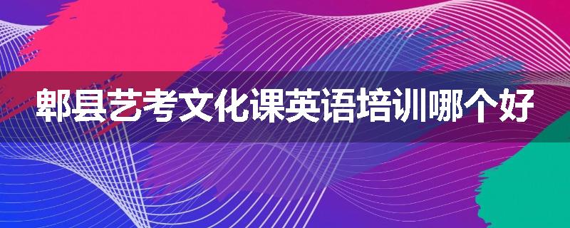 郫县艺考文化课英语培训哪个好