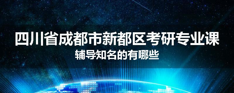 四川省成都市新都区考研专业课辅导知名的有哪些
