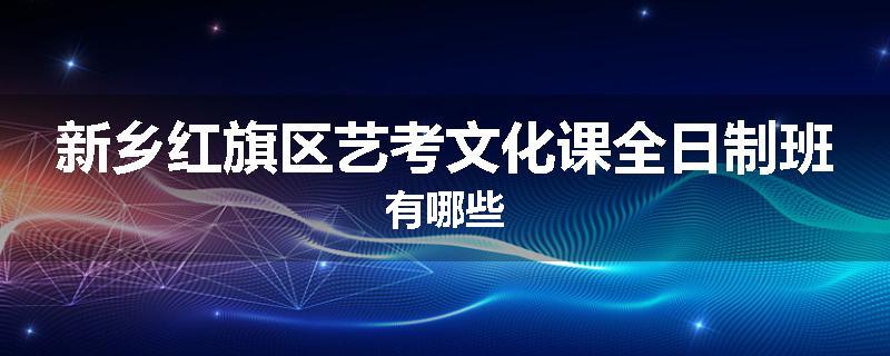 新乡红旗区艺考文化课全日制班有哪些