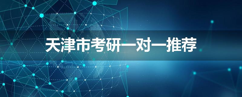 天津市考研一对一推荐