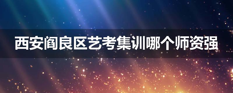 西安阎良区艺考集训哪个师资强