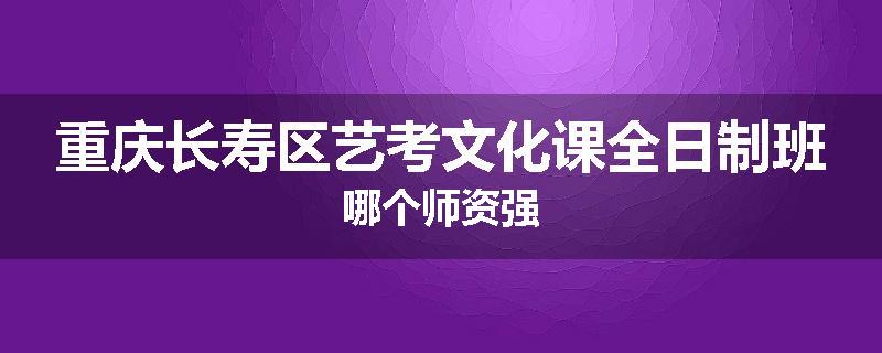 重庆长寿区艺考文化课全日制班哪个师资强