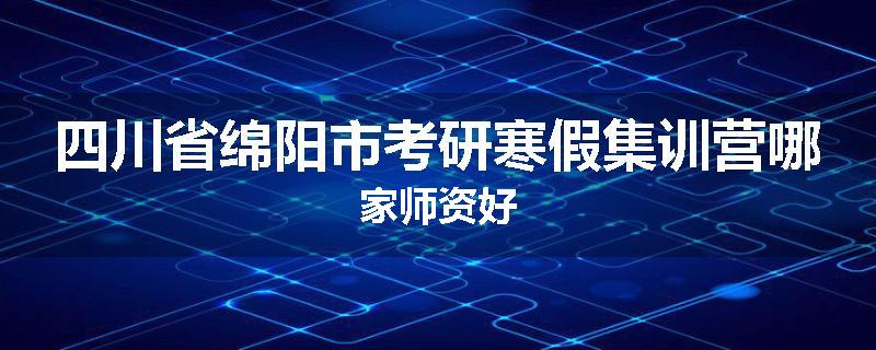 四川省绵阳市考研寒假集训营哪家师资好
