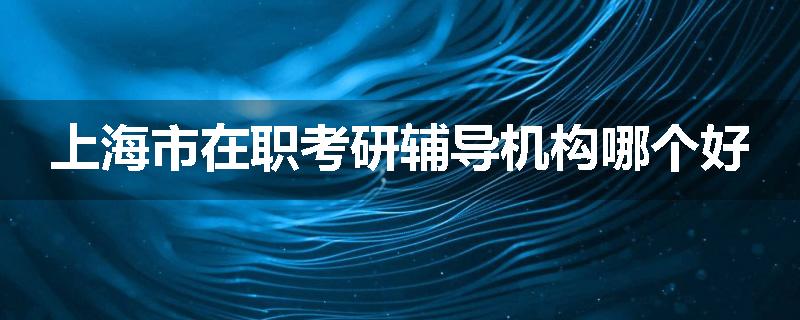 上海市在职考研辅导机构哪个好