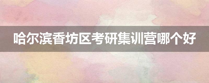 哈尔滨香坊区考研集训营哪个好