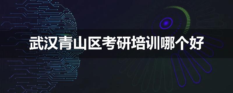 武汉青山区考研培训哪个好