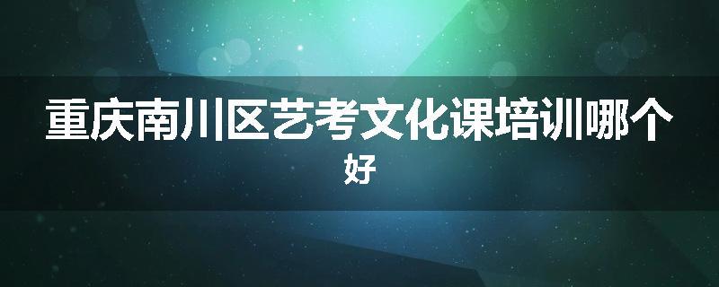 重庆南川区艺考文化课培训哪个好