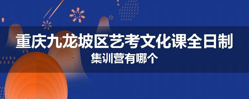重庆九龙坡区艺考文化课全日制集训营有哪个
