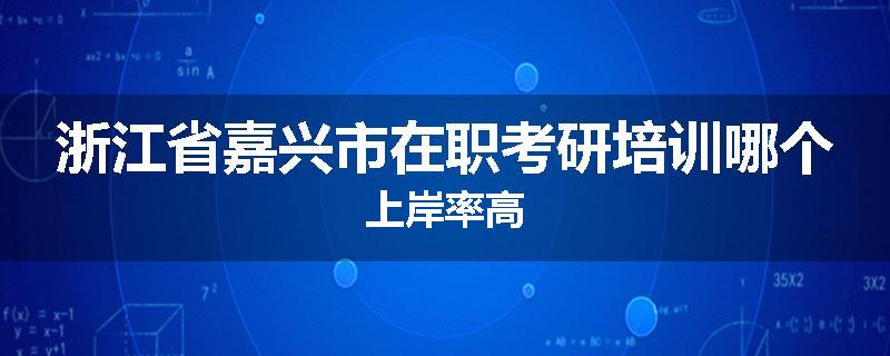 浙江省嘉兴市在职考研培训哪个上岸率高