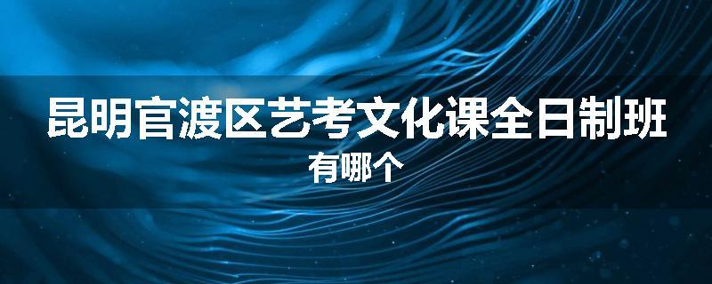 昆明官渡区艺考文化课全日制班有哪个