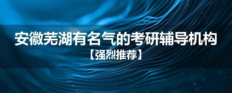 安徽芜湖有名气的考研辅导机构【强烈推荐】