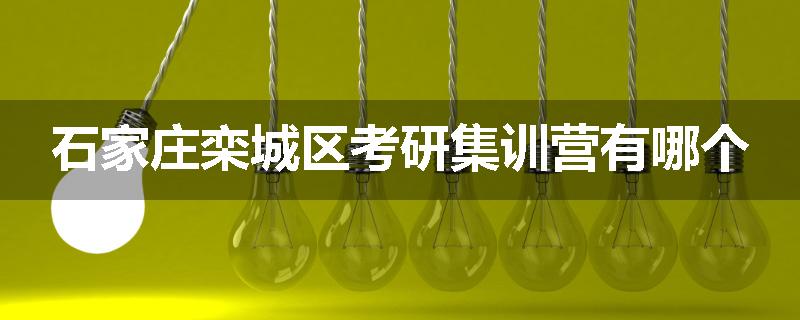 石家庄栾城区考研集训营有哪个