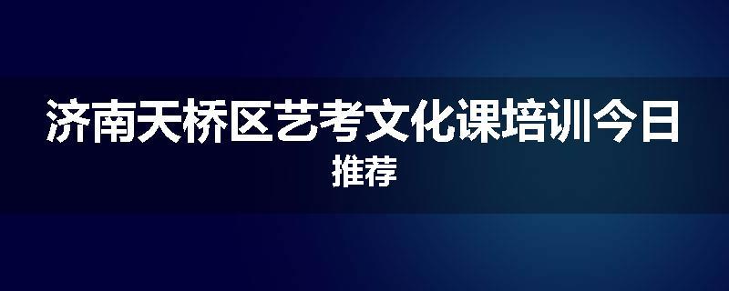 济南天桥区艺考文化课培训今日推荐