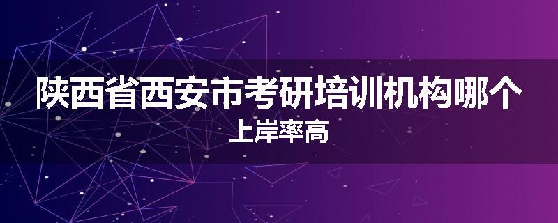 陕西省西安市考研培训机构哪个上岸率高