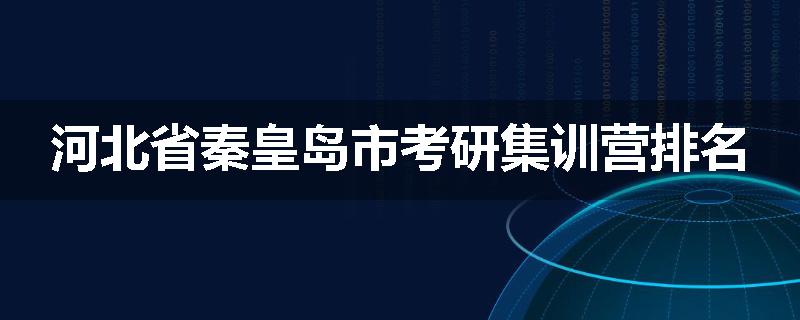 河北省秦皇岛市考研集训营排名