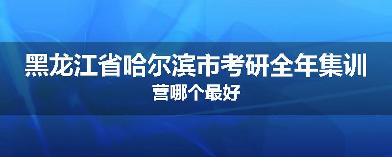 黑龙江省哈尔滨市考研全年集训营哪个最好