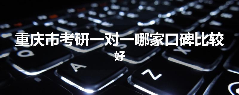 重庆市考研一对一哪家口碑比较好