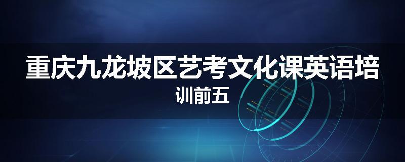 重庆九龙坡区艺考文化课英语培训前五