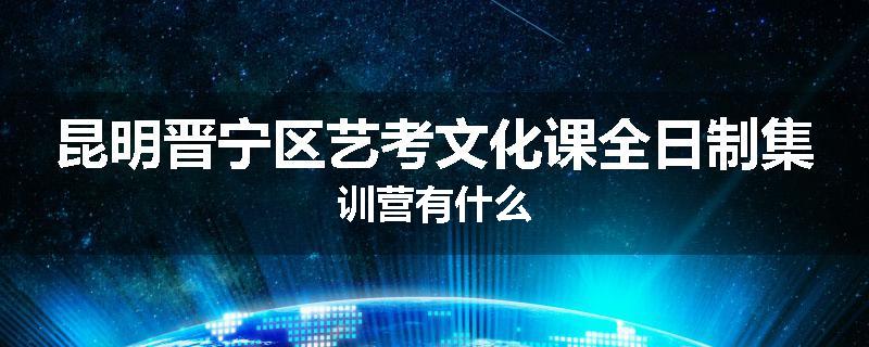 昆明晋宁区艺考文化课全日制集训营有什么