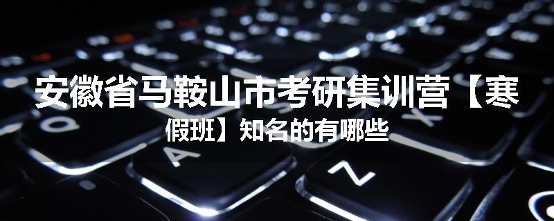 安徽省马鞍山市考研集训营【寒假班】知名的有哪些