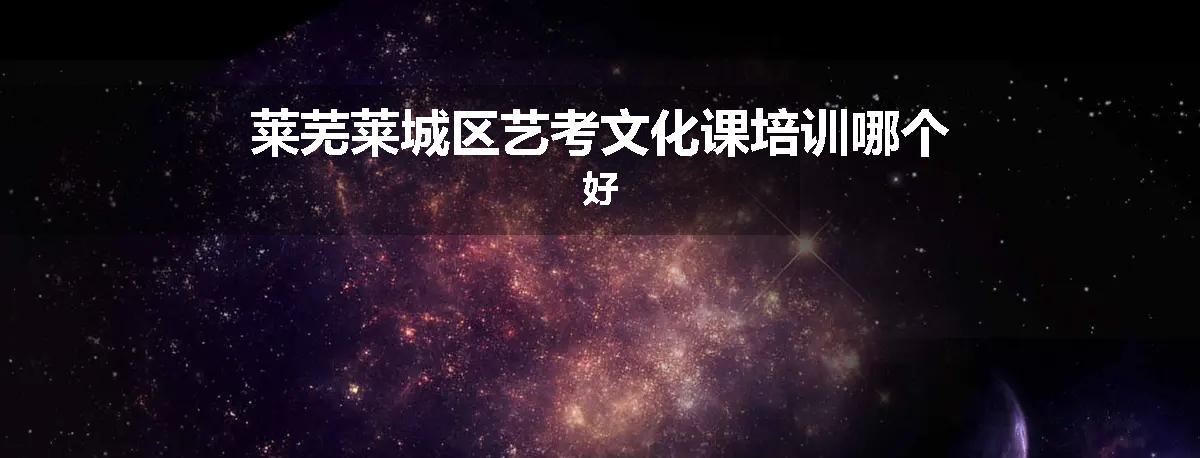 莱芜莱城区艺考文化课培训哪个好