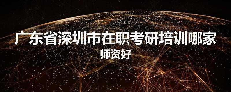 广东省深圳市在职考研培训哪家师资好