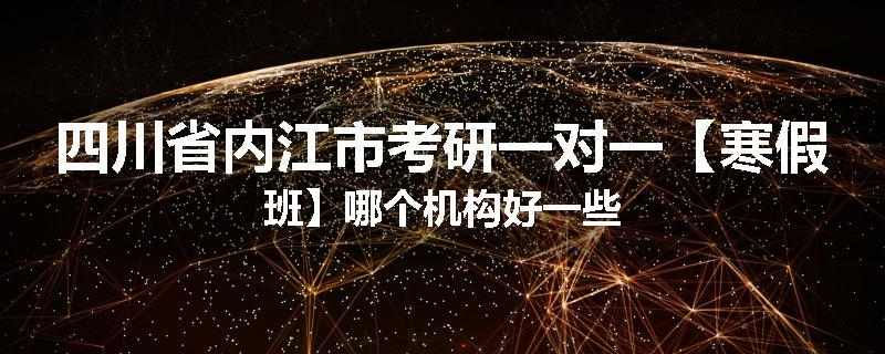 四川省内江市考研一对一【寒假班】哪个机构好一些