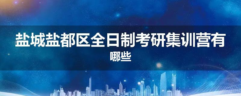 盐城盐都区全日制考研集训营有哪些