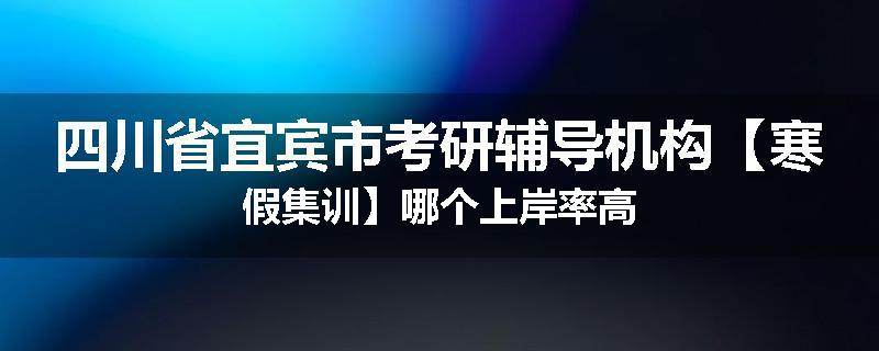 四川省宜宾市考研辅导机构【寒假集训】哪个上岸率高