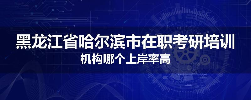 黑龙江省哈尔滨市在职考研培训机构哪个上岸率高