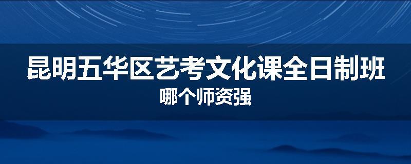 昆明五华区艺考文化课全日制班哪个师资强