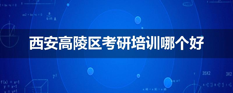 西安高陵区考研培训哪个好