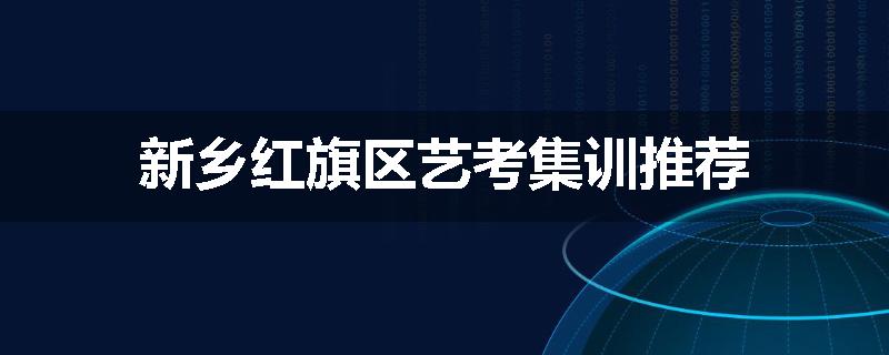 新乡红旗区艺考集训推荐