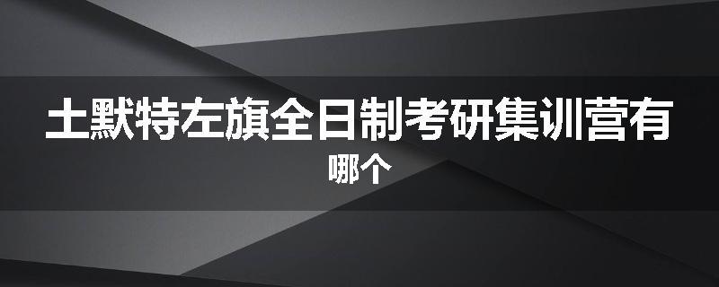 土默特左旗全日制考研集训营有哪个