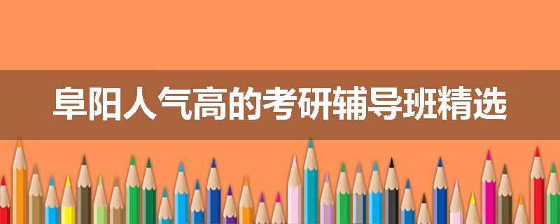 阜阳人气高的考研辅导班精选