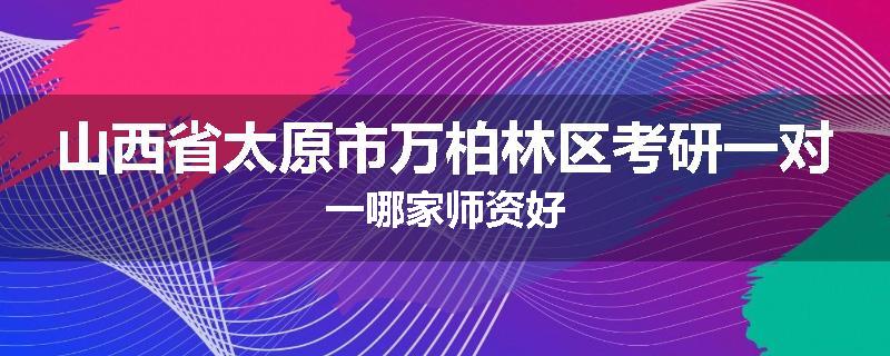 山西省太原市万柏林区考研一对一哪家师资好