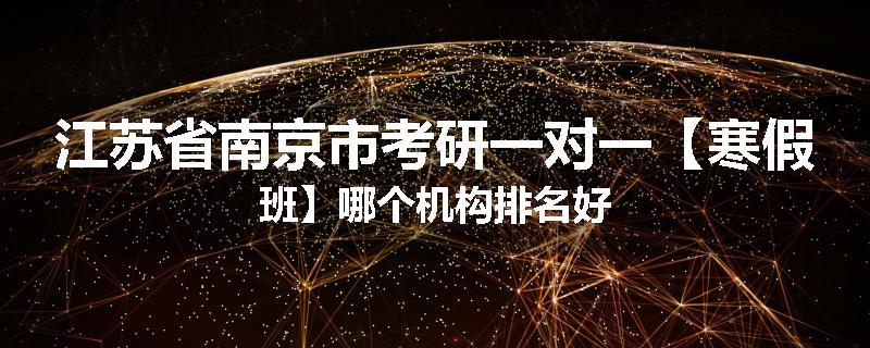 江苏省南京市考研一对一【寒假班】哪个机构排名好