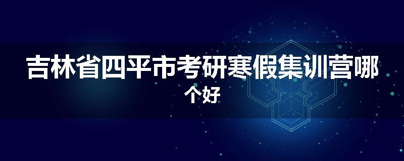 吉林省四平市考研寒假集训营哪个好