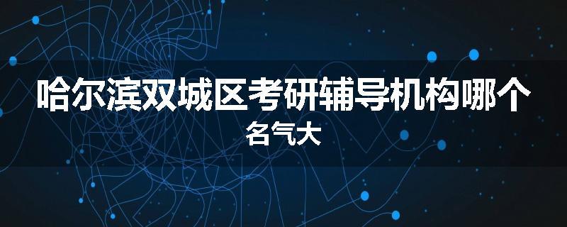 哈尔滨双城区考研辅导机构哪个名气大