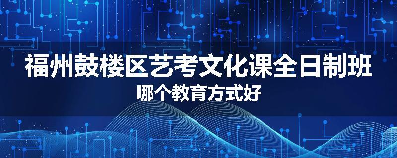 福州鼓楼区艺考文化课全日制班哪个教育方式好