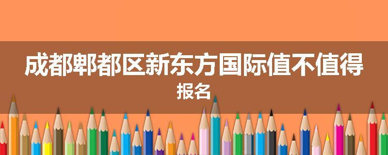 成都郫都区新东方国际值不值得报名
