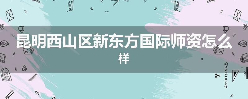 昆明西山区新东方国际师资怎么样