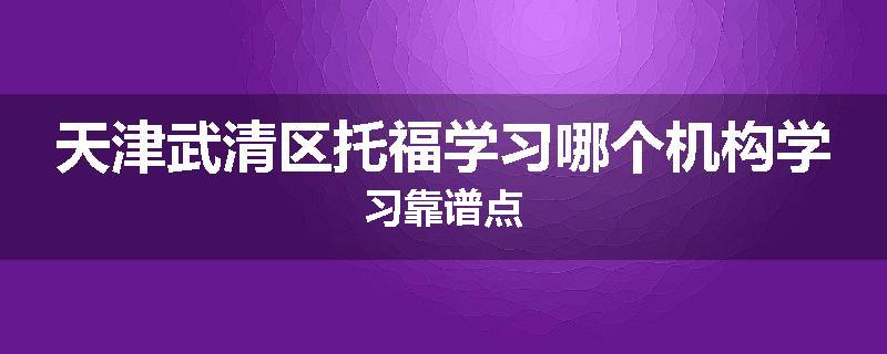 天津武清区托福学习哪个机构学习靠谱点