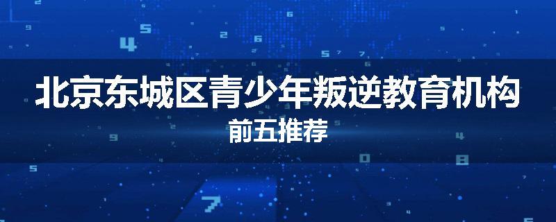 北京东城区青少年叛逆教育机构前五推荐