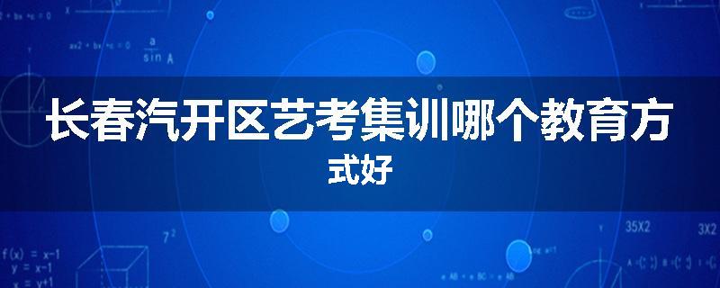 长春汽开区艺考集训哪个教育方式好