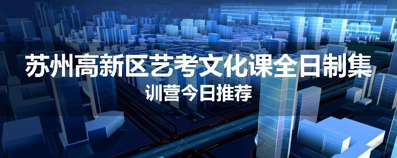 苏州高新区艺考文化课全日制集训营今日推荐