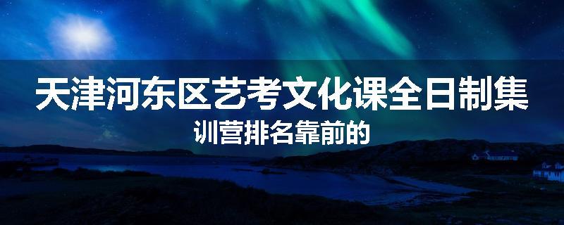天津河东区艺考文化课全日制集训营排名靠前的