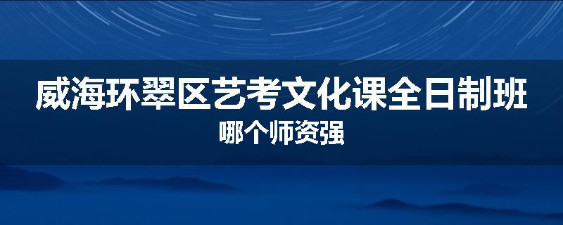 威海环翠区艺考文化课全日制班哪个师资强