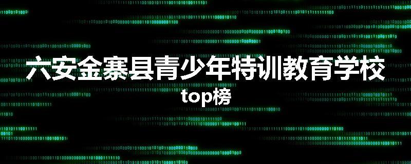 六安金寨县青少年特训教育学校top榜